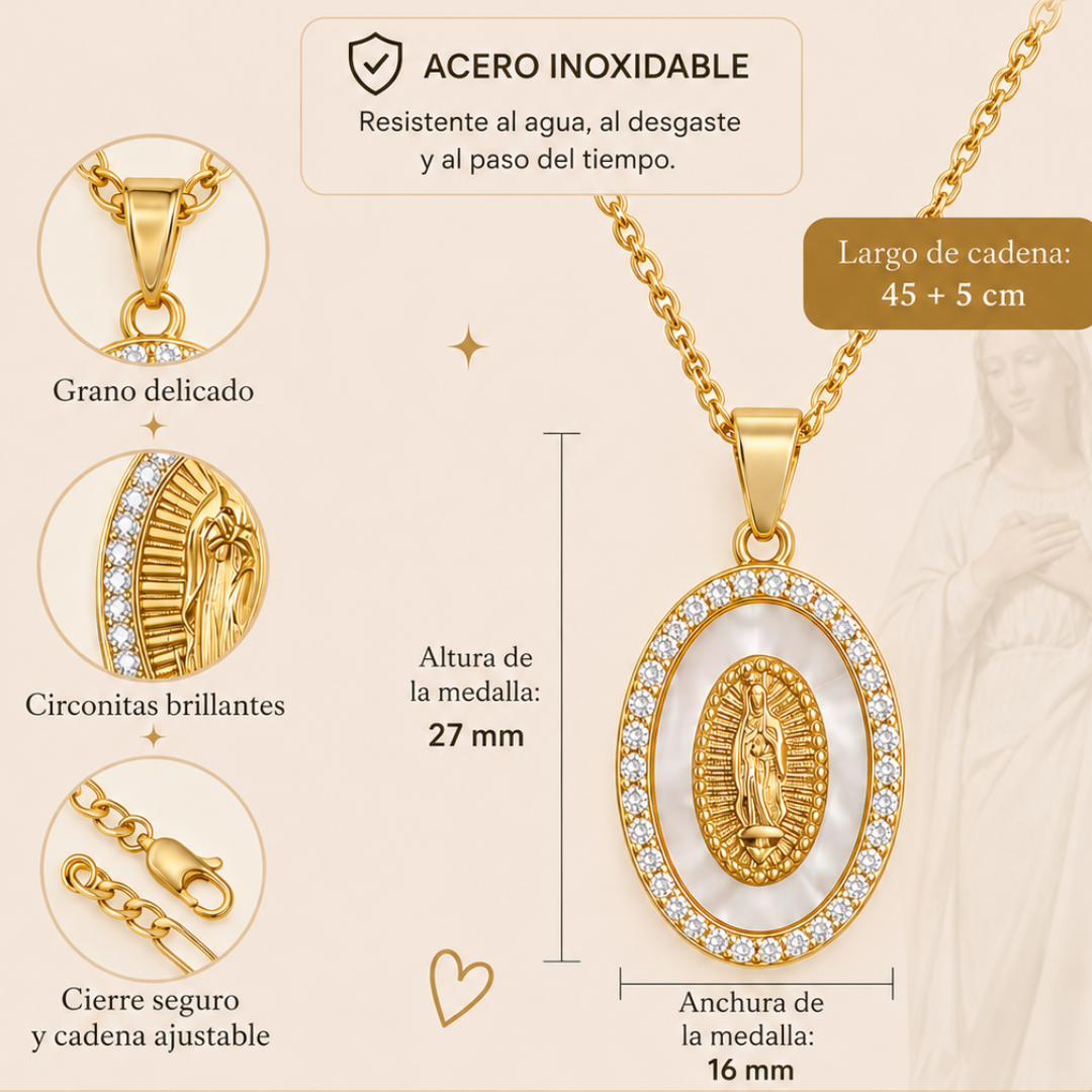 Collar Dorado de la Virgen de Guadalupe