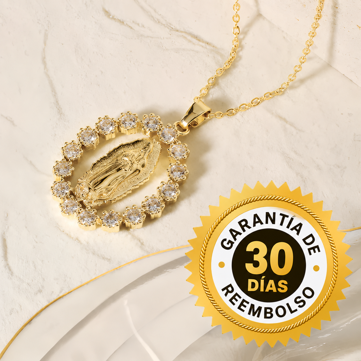 Collar Dorado de la Virgen de Guadalupe